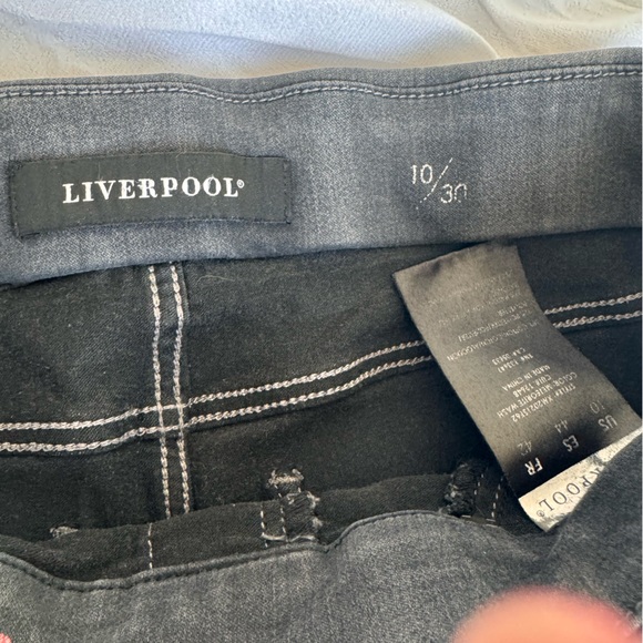 Liverpool Denim Black Wash Legging Jegging Size 10‎ - Picture 9 of 12